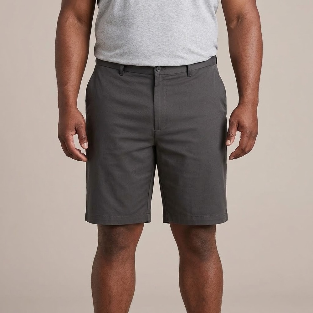 Haggar Cool 18 Pro Golf Shorts Mens 40 Dark Gray Polyester EUC